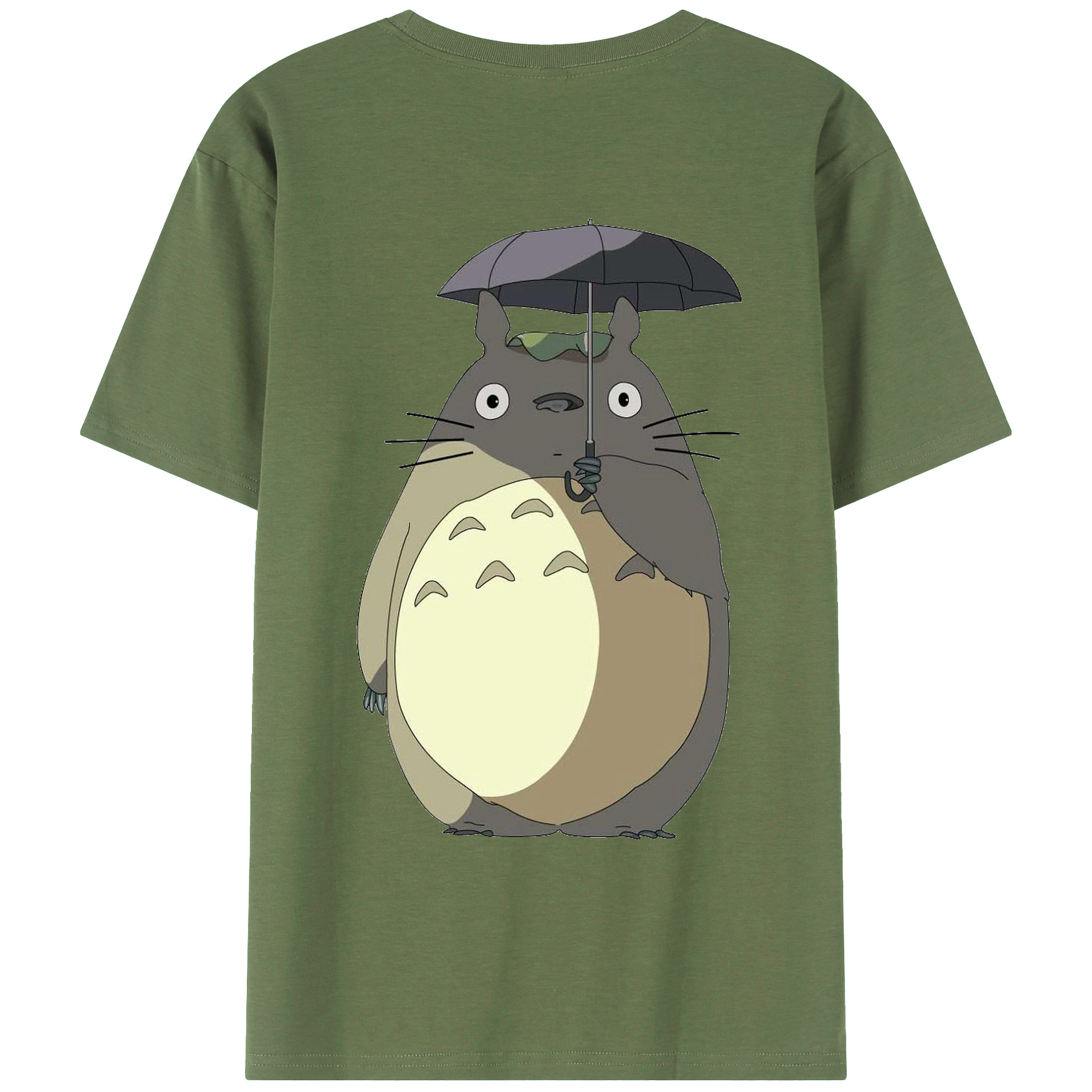 （画像用） となりのトトロ 草壁メイ 草壁サツキ My Neighbor Totoro Satsuki Kusakabe Mei Kusakabe 綿100％ メンズ半袖Tシャツ（バックプリント） 通気性